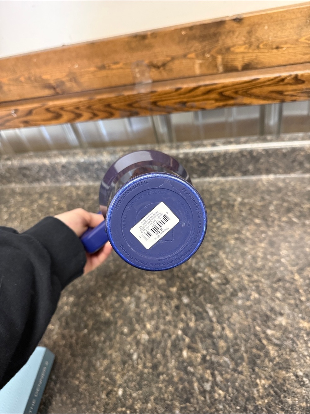 HydroJug Sparkle Deep Blue Insulated Travel Mug with Handle 40oz - Picture 6 of 6